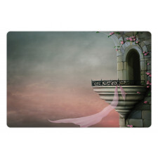 Old Medieval Tower Rose Pet Mat