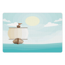 Sailboat in the Ocean Pet Mat