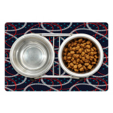 Polka Dots Ropes Graphic Pet Mat