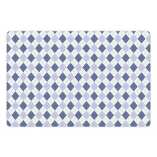 Diagonal Rhombus Borders Pet Mat