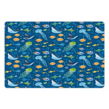 Fish Turtle Nautical Pet Mat