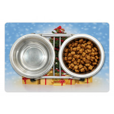 Fir Tree Snowy Weather Pet Mat