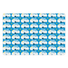 Sunrays Waves Clouds Circles Pet Mat