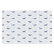 Fish Big Mammal Wave Graphic Pet Mat