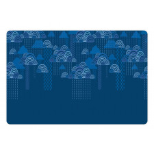 Abstract Clouds Dots Art Pet Mat