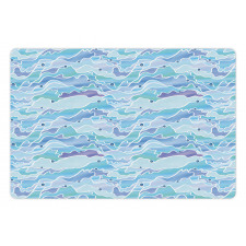 Stained Glass Seascape Pet Mat