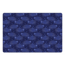 Stripes Zentangle Clouds Pet Mat