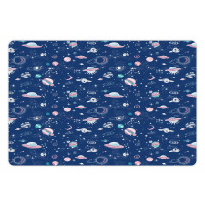 Galaxy Planets Stars Art Pet Mat