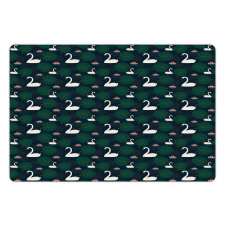 Bird Water Lily and Leaves Pet Mat