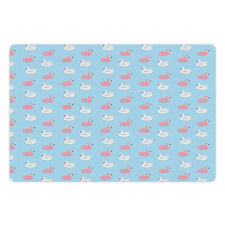 Flamingo and Swan Floats Pet Mat