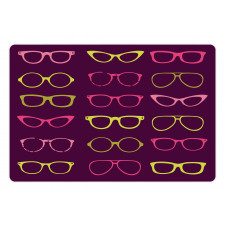 Retro Colorful Glasses Pet Mat