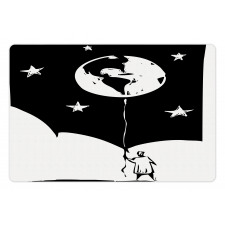 Boy Looking Up Stars Earth Pet Mat