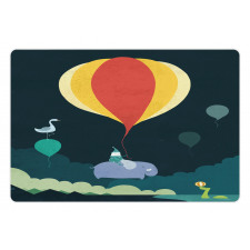 Hot Air Balloon and Animals Pet Mat