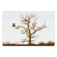 Owl Autumn Tree Branch Pet Mat