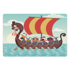 Dragon Ship and Characters Pet Mat