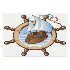 Ships Wheel Sailing Pet Mat