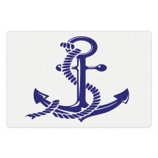 Nautical Rope and Anchor Pet Mat