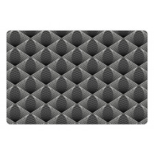 Rhombus Grid Like Streaks Pet Mat