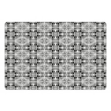 Concentric Shapes Squares Pet Mat