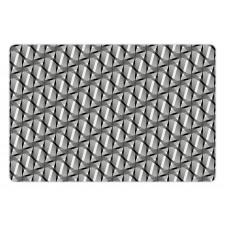 Monotone Greyscale Shapes Pet Mat