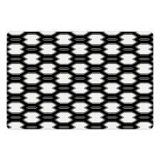 Monochrome Polygonal Grid Pet Mat