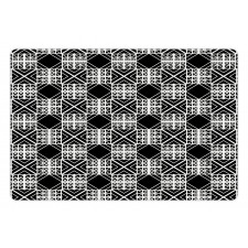 Artwork of Squares Stripes Pet Mat