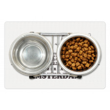 Netherlands City Skyline Pet Mat