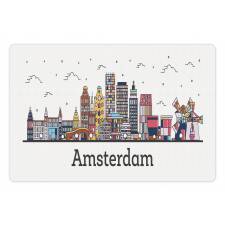 Netherlands Cityscape Pet Mat