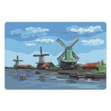 Cartoon Style Windmill Pet Mat