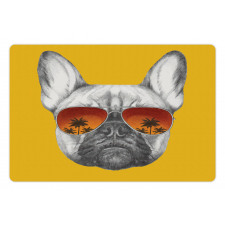 Funny Pet in Sunglasses Pet Mat