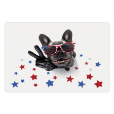 Top View Funny Dog Posing Pet Mat