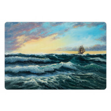 Ship in the Sea Painting Pet Mat