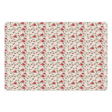 Roses and Leafy Branches Pet Mat