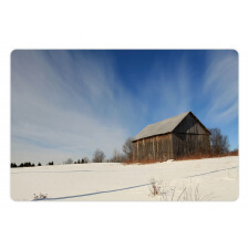 Abandoned Barn Winter Pet Mat