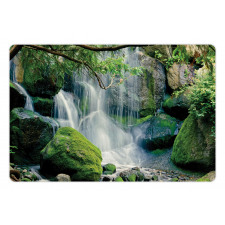 Waterfall Flows Rocks Pet Mat