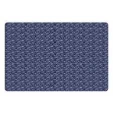 Sketch Style Motifs Pet Mat