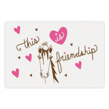 This is Friendship Horse Bird Pet Mat