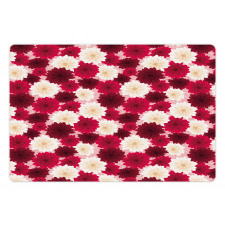 Blossoming Dahlia Flowers Pet Mat