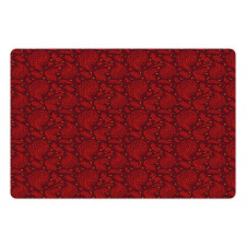 Paisley Style Motifs Art Pet Mat