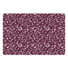 Dotted Lines Abstract Leaves Pet Mat