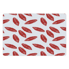 Modern Abstract Leaf Motif Pet Mat