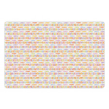 Colored Chevron Dashed Pet Mat