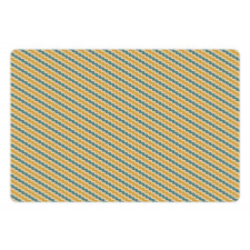 Diagonal Zigzag Stripes Pet Mat