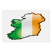 Cartoon Style Irish Map Pet Mat