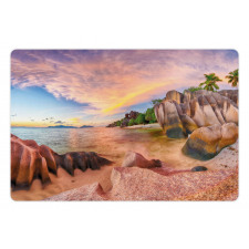 Rock Beach Sunset Photo Pet Mat