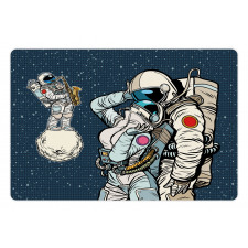 Romantic Couple in Space Pet Mat