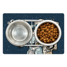 Romantic Couple in Space Pet Mat