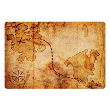 Treasure Map Compass Pet Mat