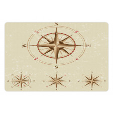 Compass Nautical Retro Pet Mat