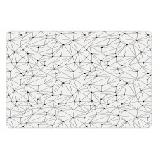 Modernistic Network Lines Dot Pet Mat